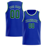 Custom Sky Blue & Green Colors Design Sports Basketball Jersey