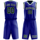 Custom Sky Blue Green Basketball Set