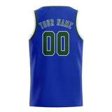 Custom Sky Blue & Dark Green Colors Design Sports Basketball Jersey