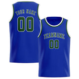 Custom Sky Blue & Dark Green Colors Design Sports Basketball Jersey