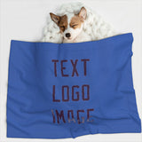 Custom Sky Blue Purple Pet Blanket