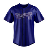 Custom Sky Blue & Purple Colors Design Sports Baseball Jersey
