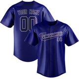 Custom Sky Blue & Purple Colors Design Sports Baseball Jersey