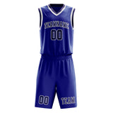 Custom Sky Blue Purple Basketball Set