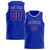 Custom Sky Blue & Purple Colors Design Sports Basketball Jersey