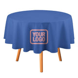 Custom Sky Blue Light Pink Round Table Cloth