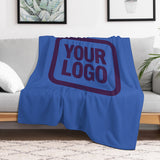 Custom Sky Blue Purple Blanket