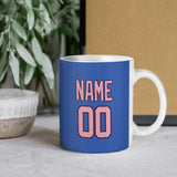 Custom Sky Blue Light Pink Mug