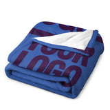 Custom Sky Blue Purple Blanket