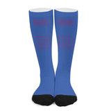 Custom Sky Blue Light Purple Knee-High Sock
