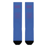 Custom Sky Blue Light Purple Knee-High Sock