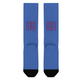 Custom Sky Blue Light Purple Knee-High Sock