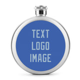 Custom Sky Blue Light Blue Hip Flask