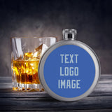 Custom Sky Blue Light Blue Hip Flask