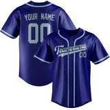 Custom Sky Blue & Light Blue Colors Design Sports Baseball Jersey