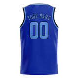 Custom Sky Blue & Light Blue Colors Design Sports Basketball Jersey