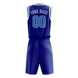 Custom Sky Blue Light Blue Basketball Set