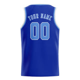 Custom Sky Blue & Light Blue Colors Design Sports Basketball Jersey