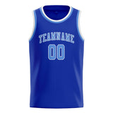 Custom Sky Blue & Light Blue Colors Design Sports Basketball Jersey