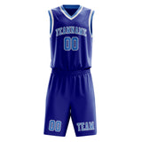 Custom Sky Blue Light Blue Basketball Set