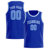 Custom Sky Blue & Light Blue Colors Design Sports Basketball Jersey