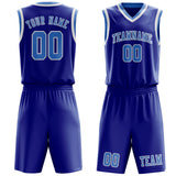 Custom Sky Blue Light Blue Basketball Set