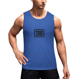 Custom Sky Blue Black Men's Tank Top