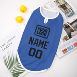 Custom Sky Blue Black Pet Vest