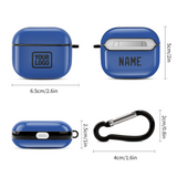 Custom Sky Blue Black AirPods Case (3rd Generation)
