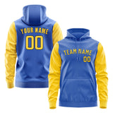 Custom Sky Blue Gold Hoodie