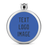 Custom Sky Blue Blue Hip Flask