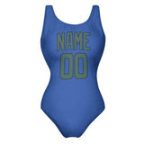 Custom Sky Blue Blue Green Swimsuit