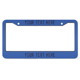 Custom Sky Blue Navy License Plate Frame