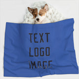 Custom Sky Blue Navy Pet Blanket