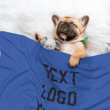 Custom Sky Blue Navy Pet Blanket
