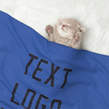 Custom Sky Blue Navy Pet Blanket