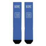 Custom Sky Blue Light Blue Knee-High Sock