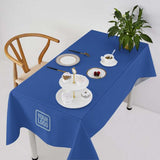 Custom Sky Blue Navy Square Table Cloth