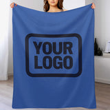 Custom Sky Blue Navy Blanket