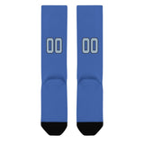 Custom Sky Blue Light Blue Knee-High Sock