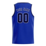 Custom Sky Blue & Navy Colors Design Sports Basketball Jersey