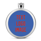 Custom Sky Blue Orange Red Hip Flask
