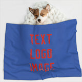 Custom Sky Blue Orange Red Pet Blanket