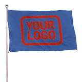 Custom Sky Blue Orange Red Flag