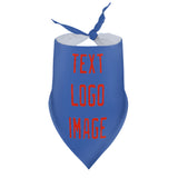 Custom Sky Blue Orange Red Pet Scarf