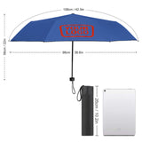 Custom Sky Blue Orange Red Automatic Umbrella