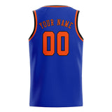 Custom Sky Blue & Orange Red Colors Design Sports Basketball Jersey