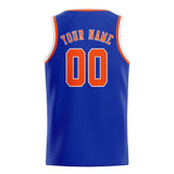 Custom Sky Blue & Orange Red Colors Design Sports Basketball Jersey