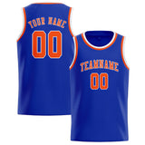 Custom Sky Blue & Orange Red Colors Design Sports Basketball Jersey