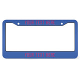 Custom Sky Blue Pink License Plate Frame